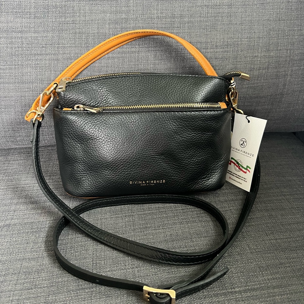 NWT DIVINA FIRENZE CROSSBODY SHOULDER BAG ITALIAN LEATHER